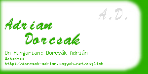 adrian dorcsak business card