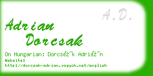 adrian dorcsak business card